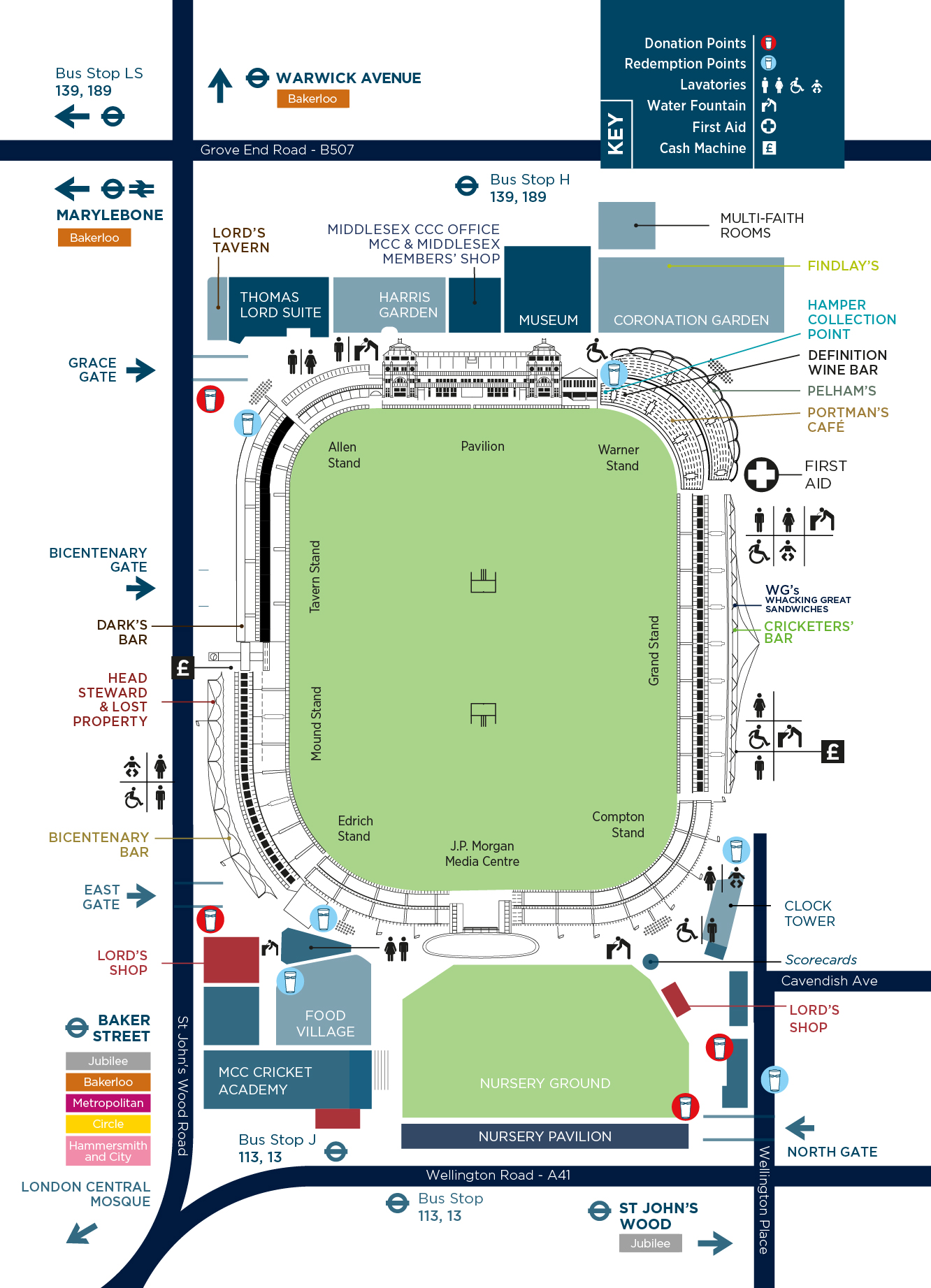 Lord 39 s Cricket Ground Map Lord 39 s - Map 2019 TM 01