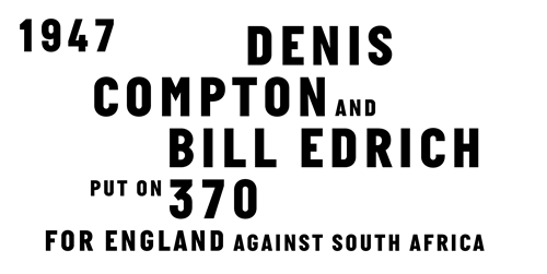 Compton and Edrich put on 370 against South Africa
