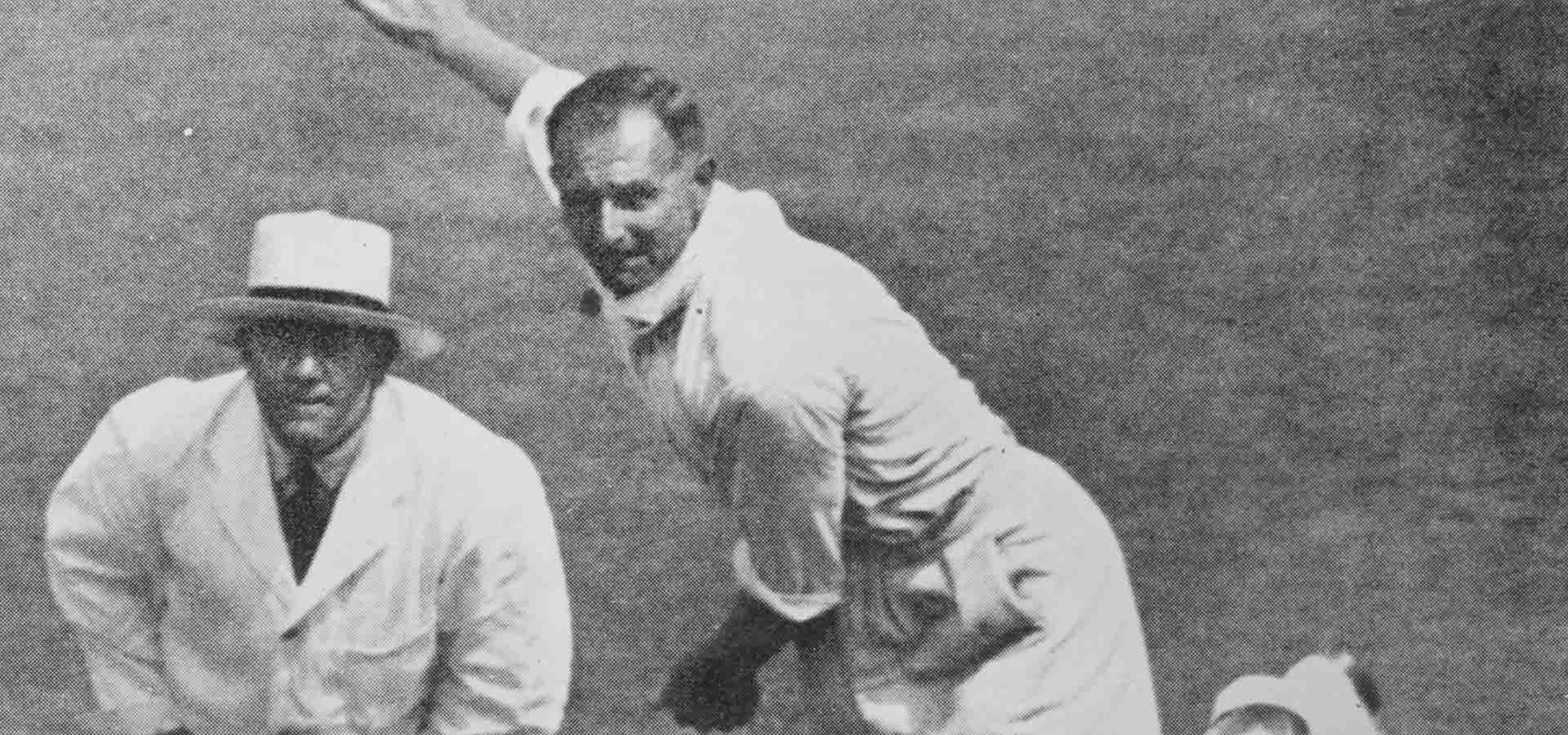 Hedley Verity bowling at Lord's