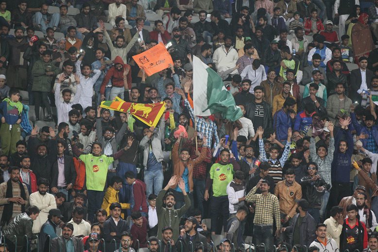 Pakistan fans attend MCC match v Lahore Qalandars