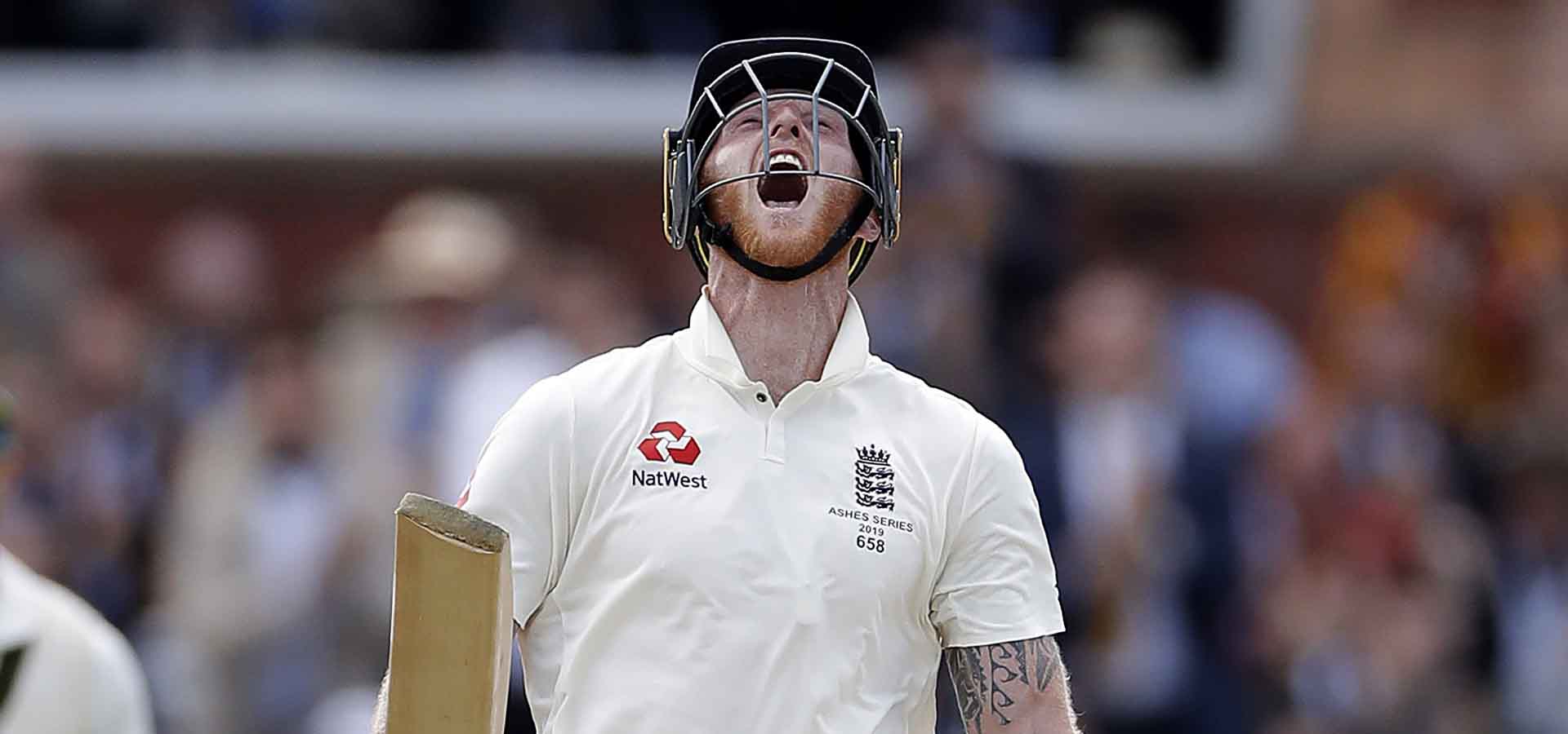 Ben Stokes celebrates a century at Lord's