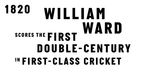 Ward scores the first double-century in first-class cricket