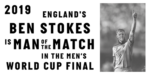 Stokes is Man of the Match in the World Cup Final