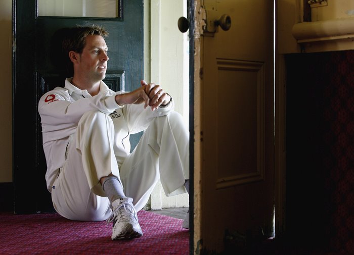 Marcus Trescothick in the dressing rooms during an England Test match.