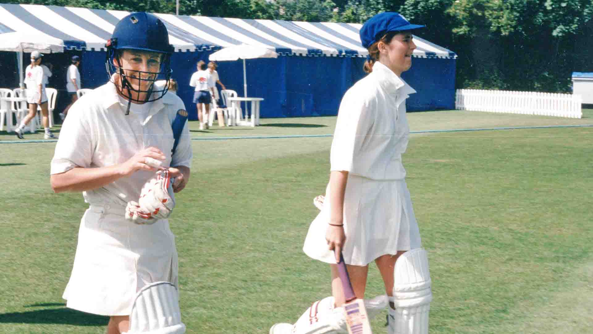 Janette Brittin’s last and Charlotte Edward’s debut Test England Vs. New Zealand, Guildford 1996