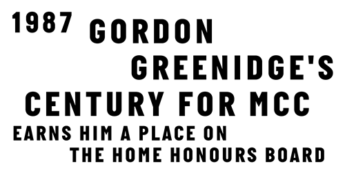 Greenidge earns a place on the home honours board