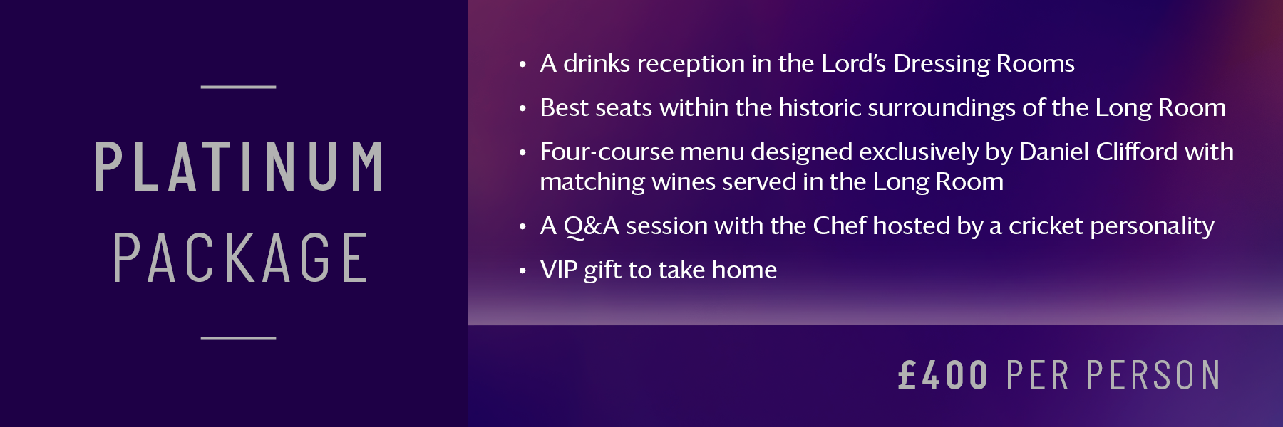 lords dining club with daniel clifford