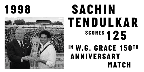 Tendulkar scores 125 in W.G. Grace Anniversary match